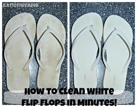 how to clean flip flops white